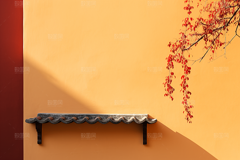 冬天腊梅花中国风植物摄影图