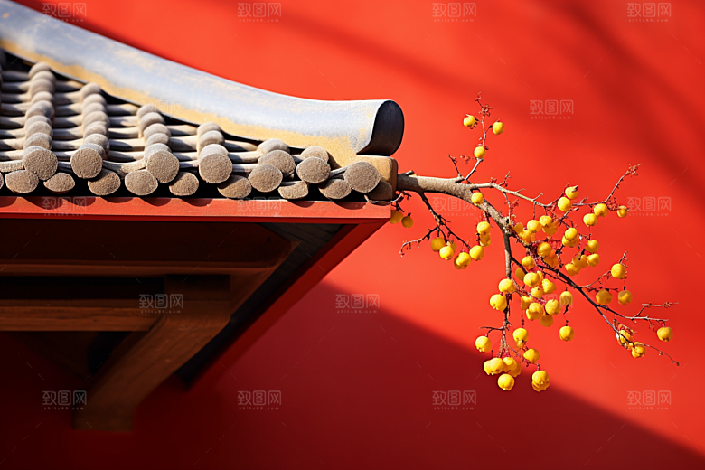 冬天腊梅花寒冷优雅摄影图