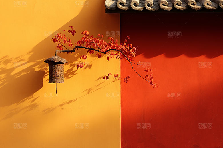 冬天腊梅花芬芳园林摄影图