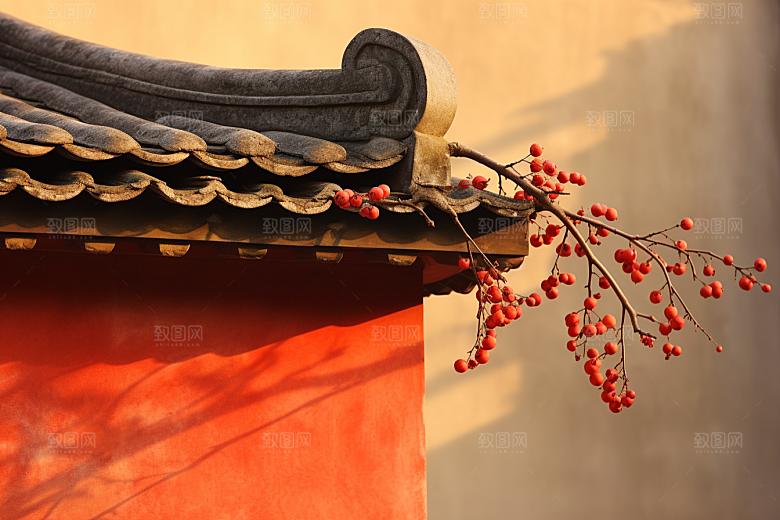 冬天腊梅花自然寒冷摄影图