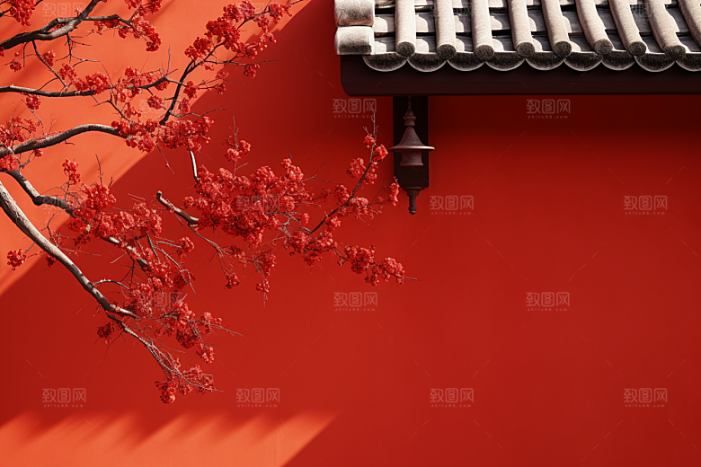 冬天腊梅花优雅自然摄影图