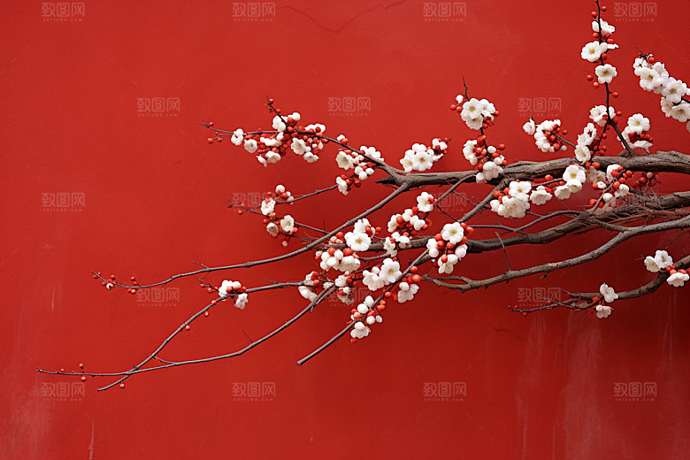 冬天腊梅花寒冷优雅摄影图