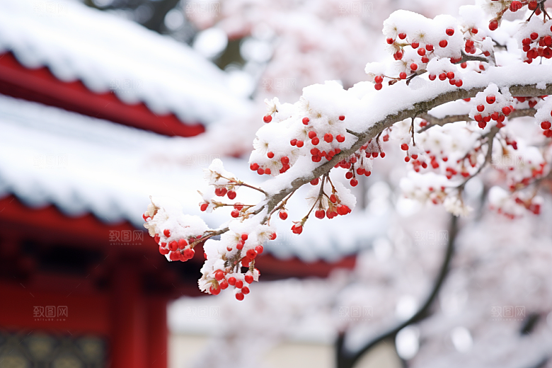 冬天腊梅花传统花卉摄影图