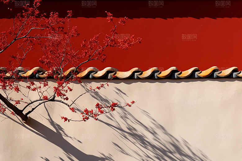 冬天腊梅花高清新中式摄影图