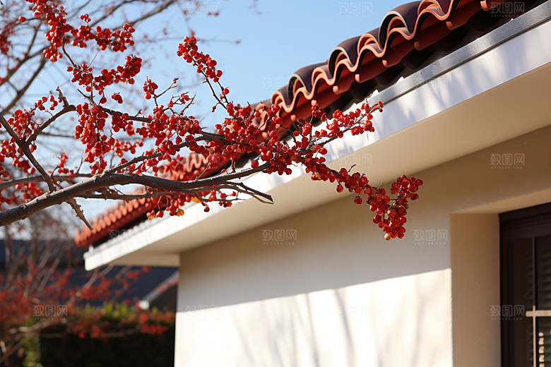 冬天腊梅花植物中国风摄影图