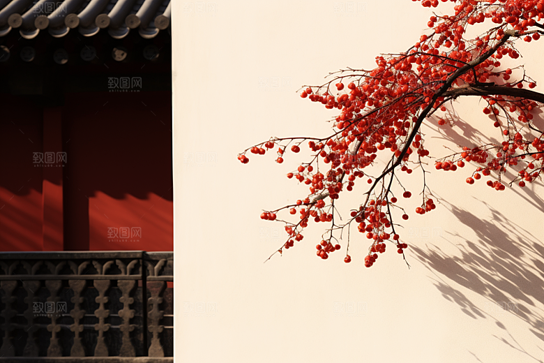 冬天腊梅花优雅传统摄影图