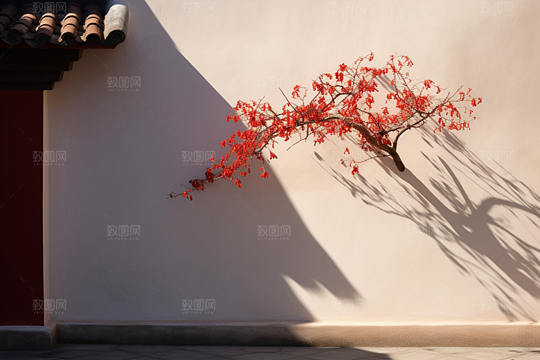 冬天腊梅花园林芬芳摄影图