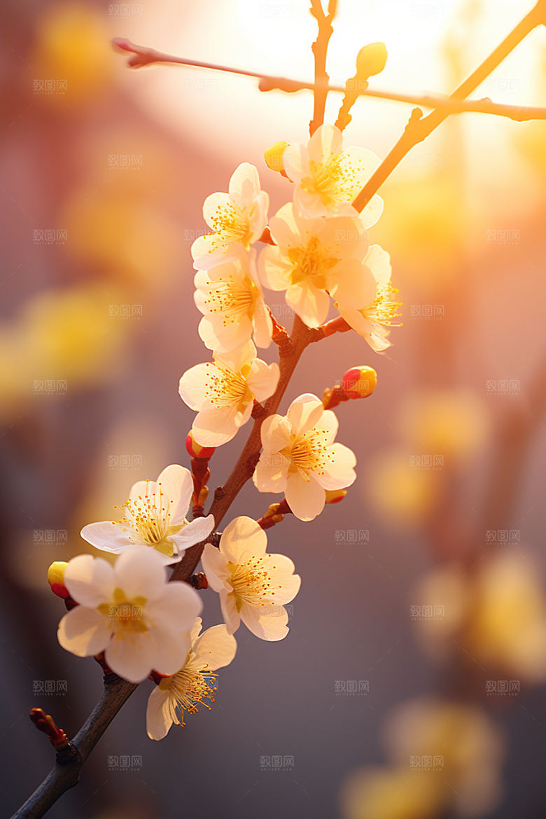冬天腊梅花优雅冬季摄影图
