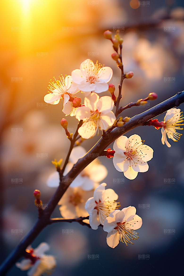 冬天腊梅花园林冬季摄影图