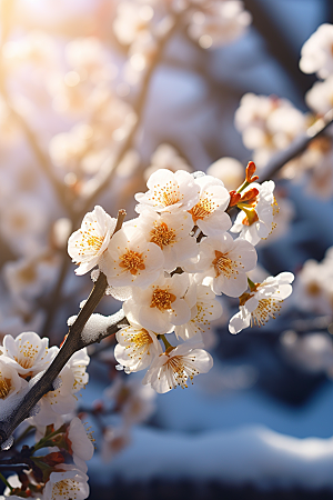 冬天腊梅花冬季植物摄影图