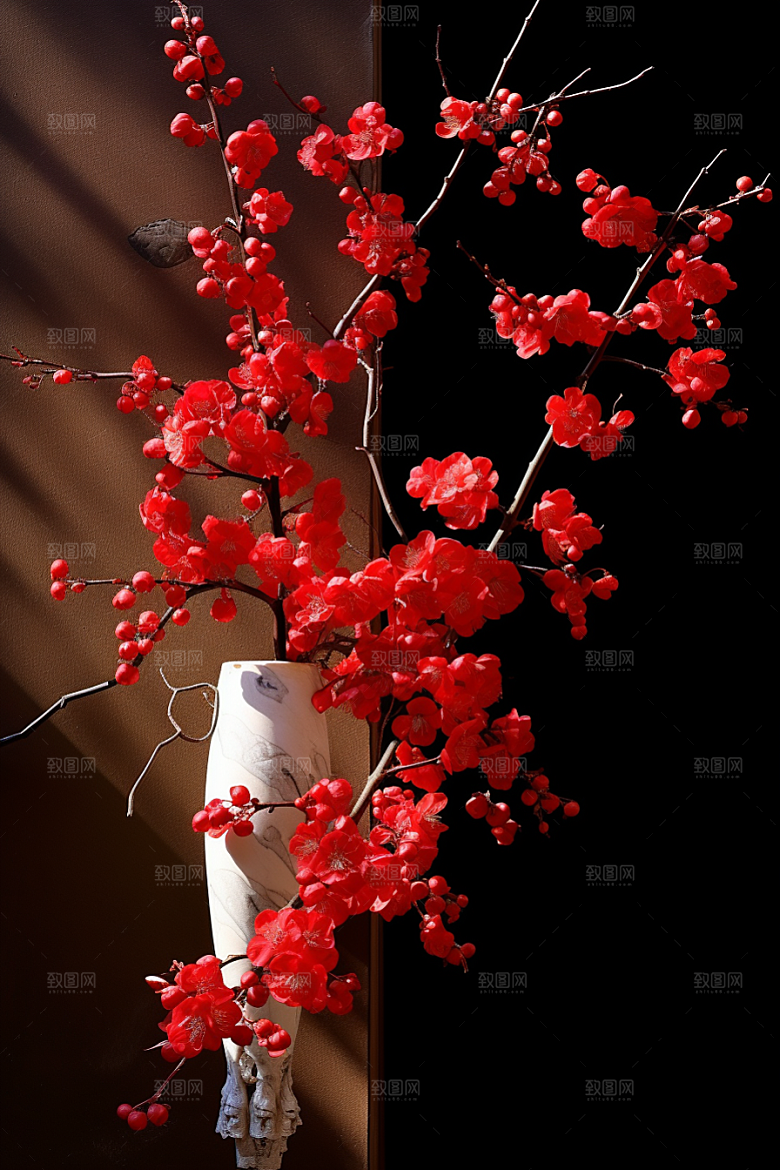 冬天腊梅花芬芳园林摄影图