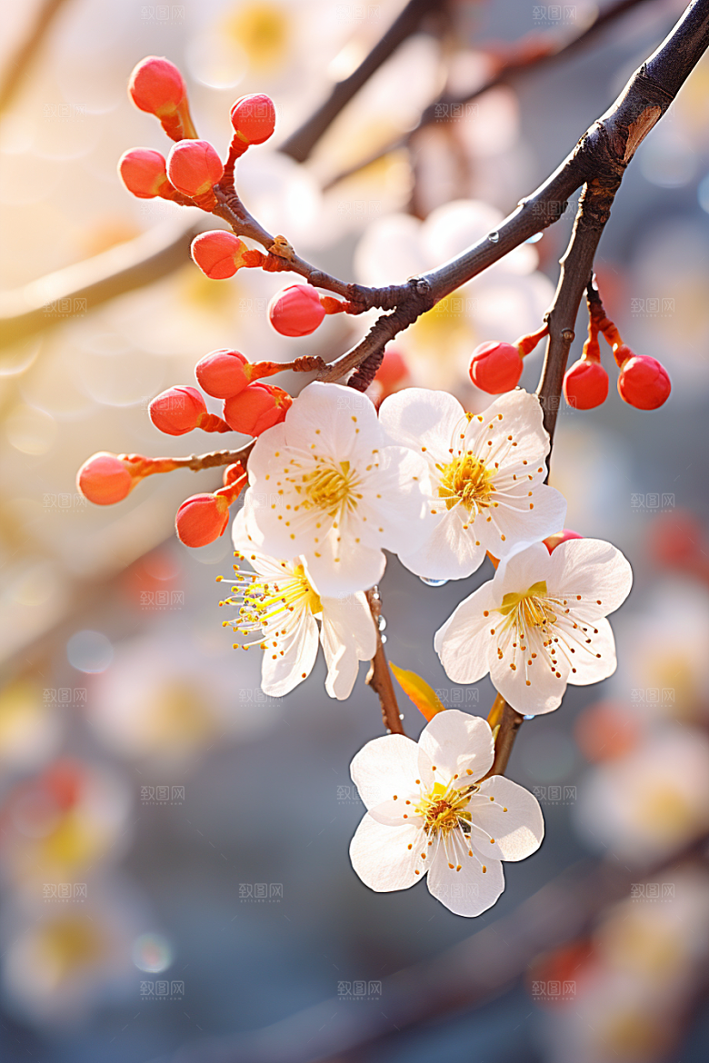 冬天腊梅花中国风芬芳摄影图