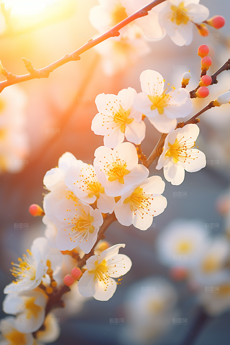 冬天腊梅花芬芳园林摄影图