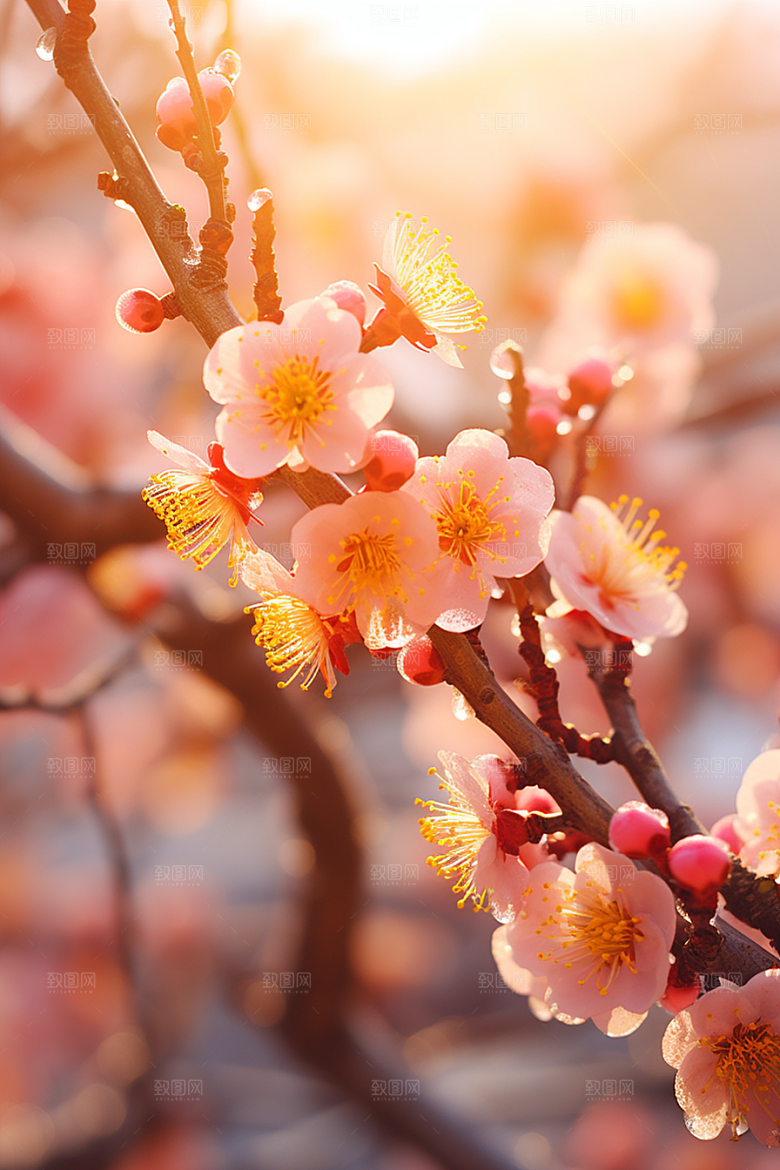 冬天腊梅花传统优雅摄影图