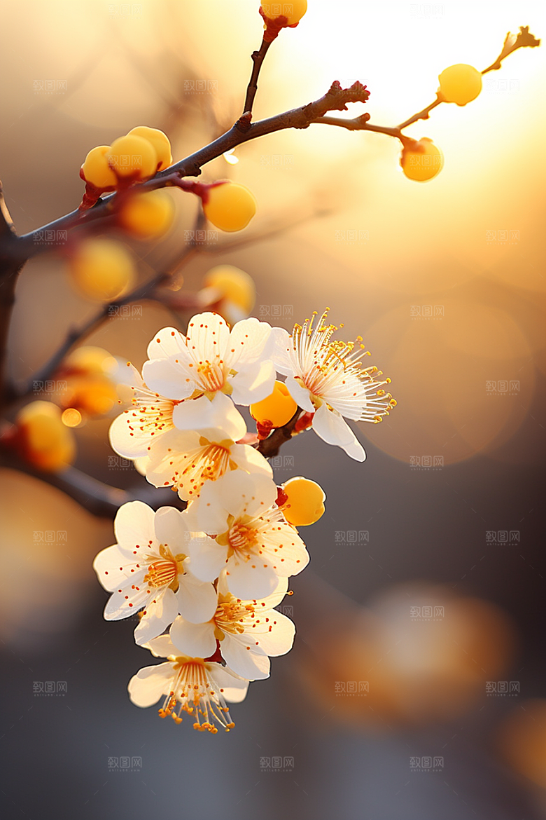 冬天腊梅花高清芬芳摄影图