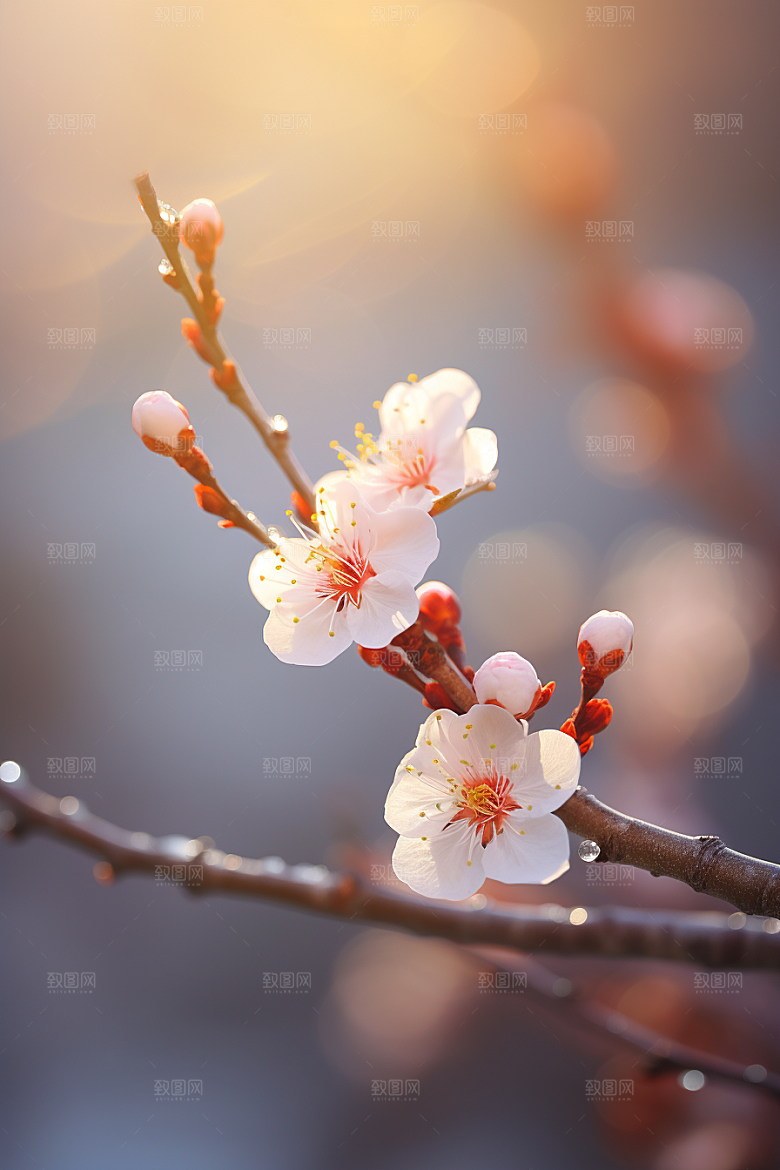 冬天腊梅花传统园林摄影图