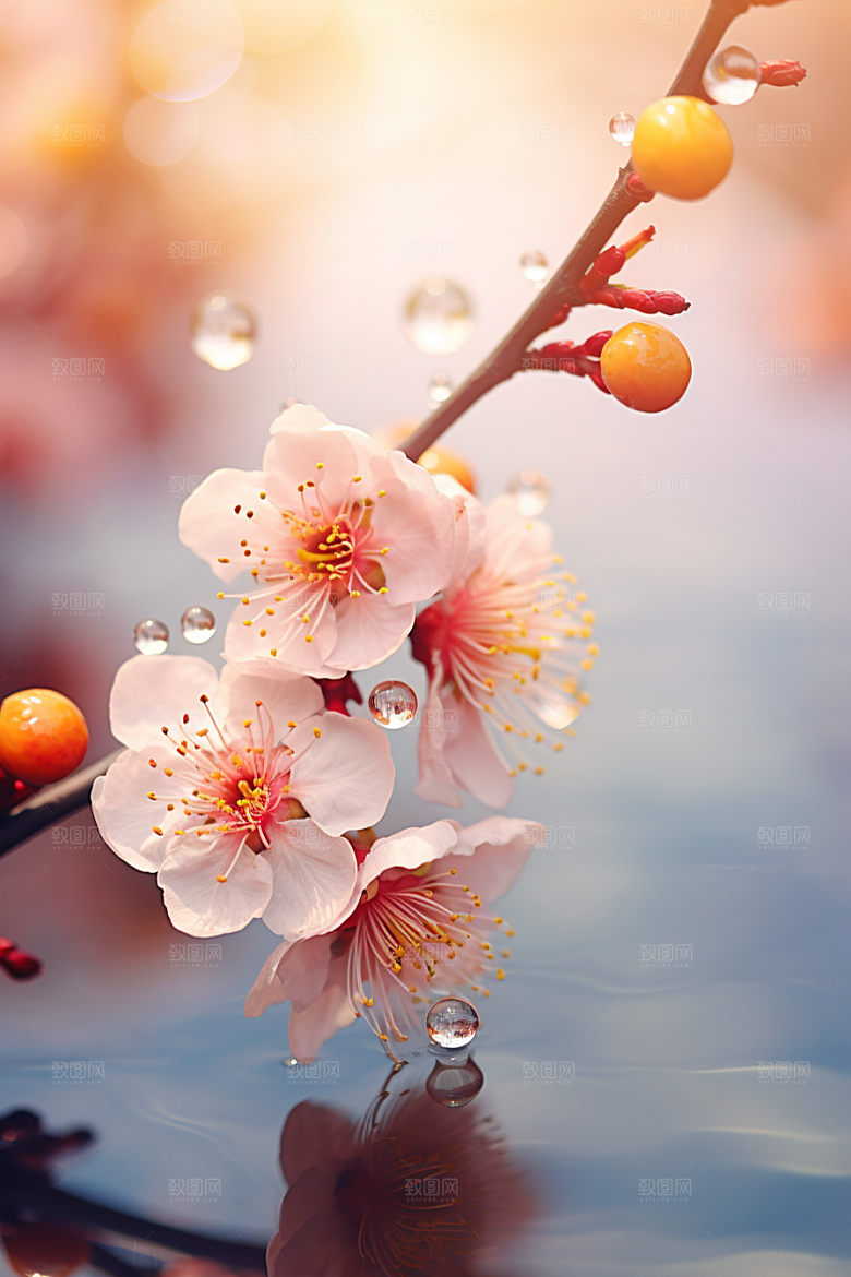 冬天腊梅花高清园林摄影图