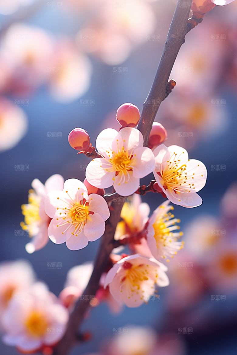 冬天腊梅花传统植物摄影图