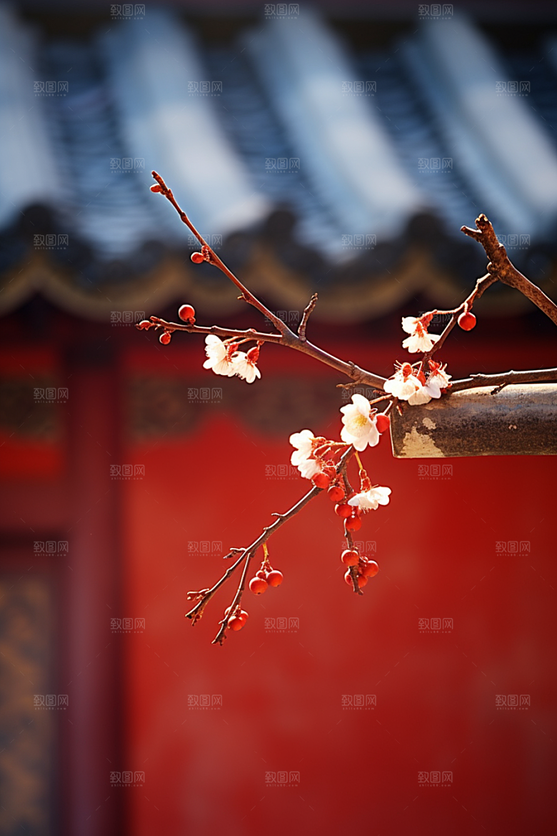 冬天腊梅花传统冬季摄影图