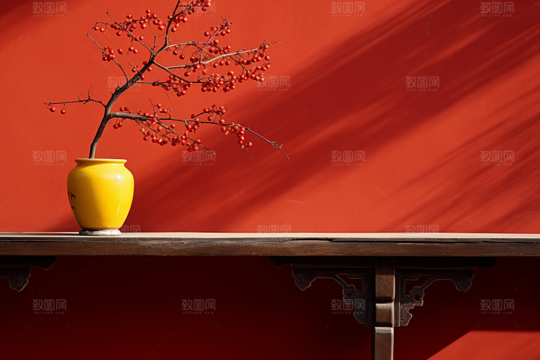 冬天腊梅花植物寒冷摄影图
