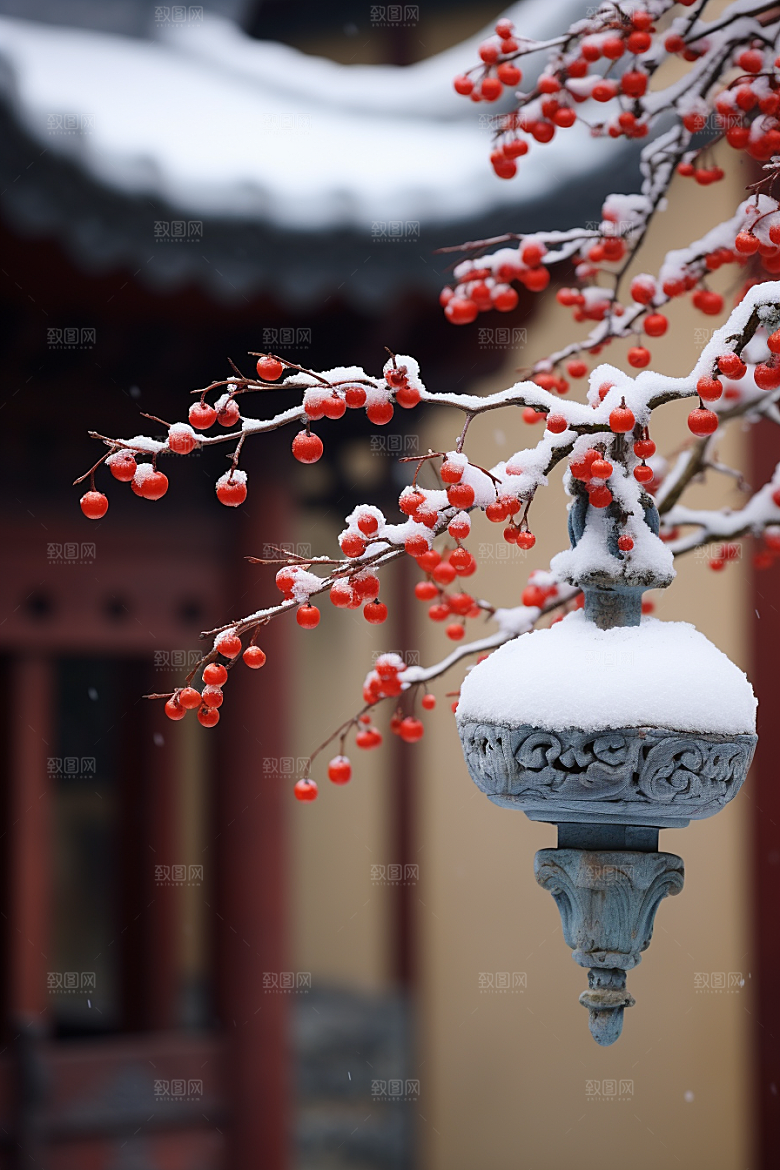 冬天腊梅花芬芳自然摄影图
