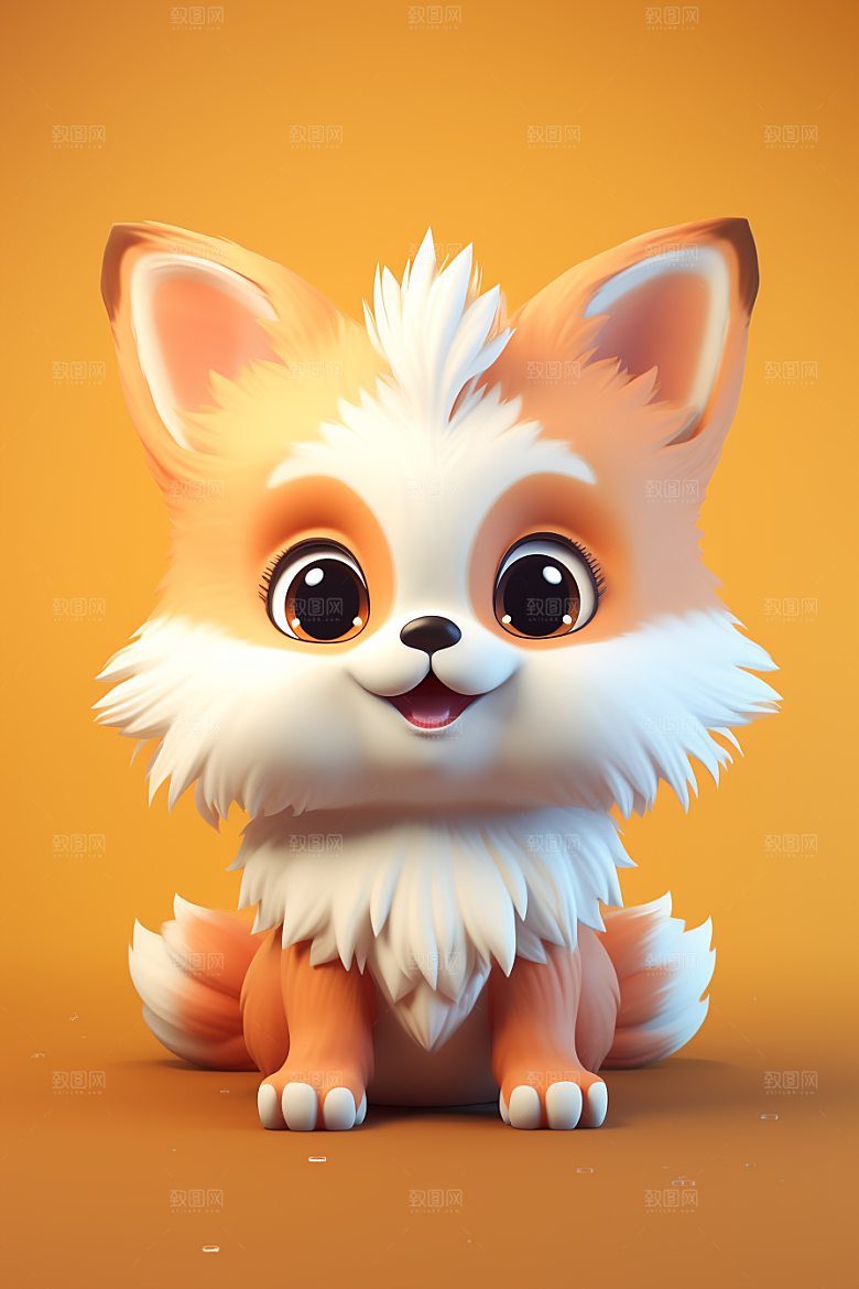 卡通动物3D形象模型