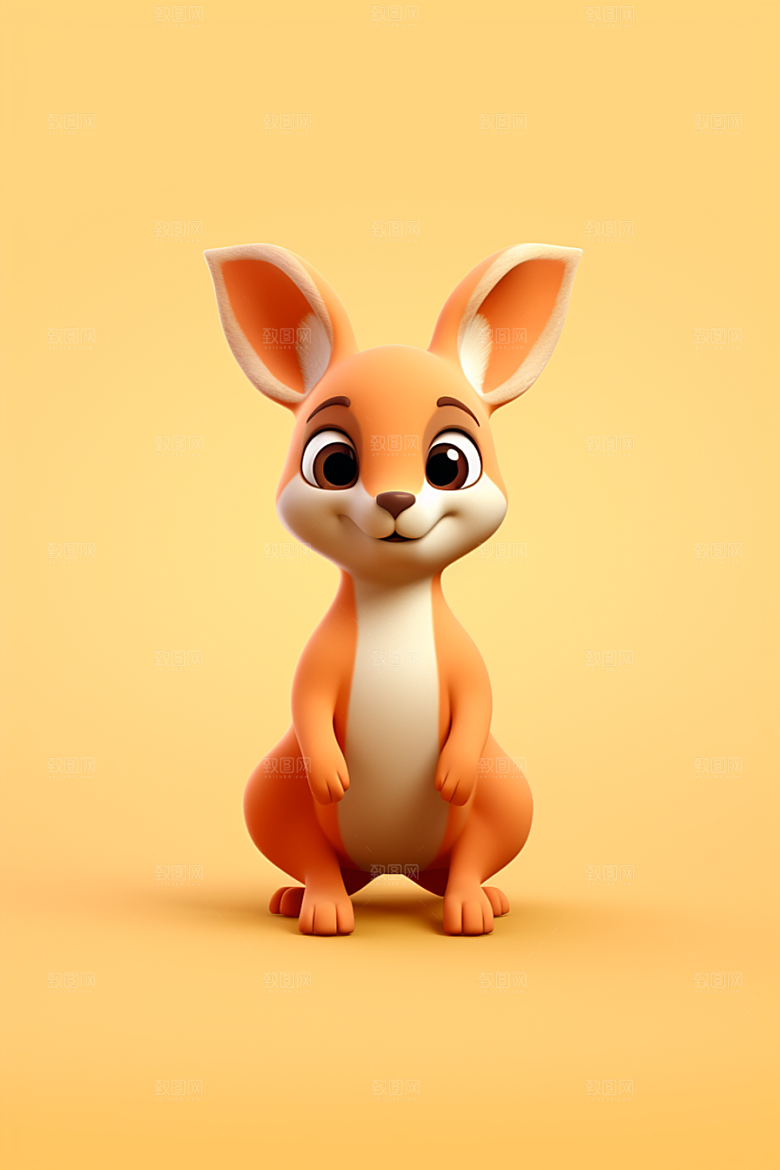 卡通动物形象3D模型