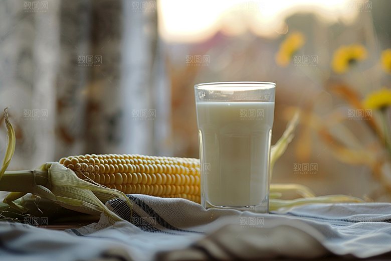 豆浆豆奶能量餐牛奶摄影图