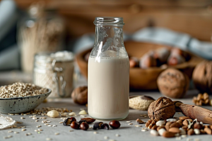 豆浆豆奶饮品牛奶摄影图