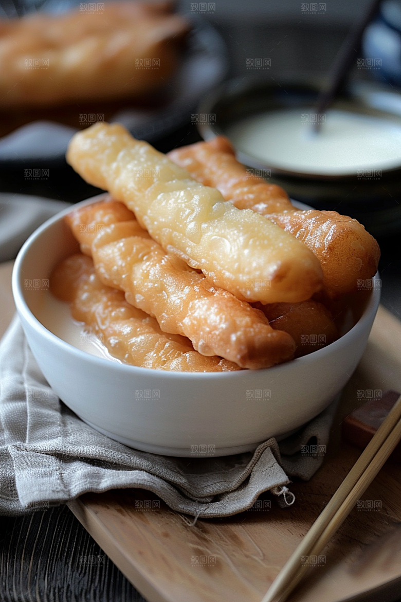 豆浆豆奶玻璃瓶日系摄影图