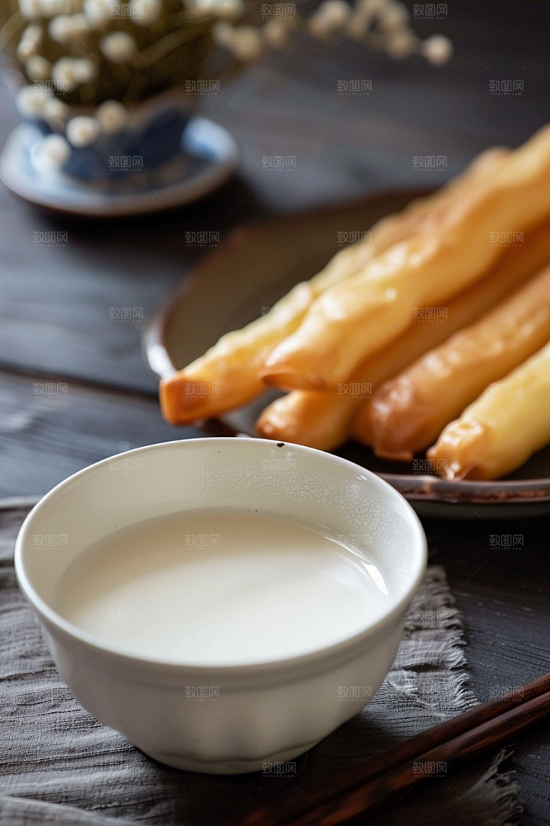 豆浆豆奶早餐谷物摄影图
