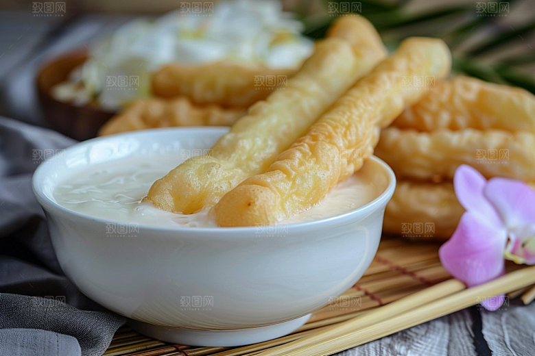 豆浆豆奶早餐日系摄影图