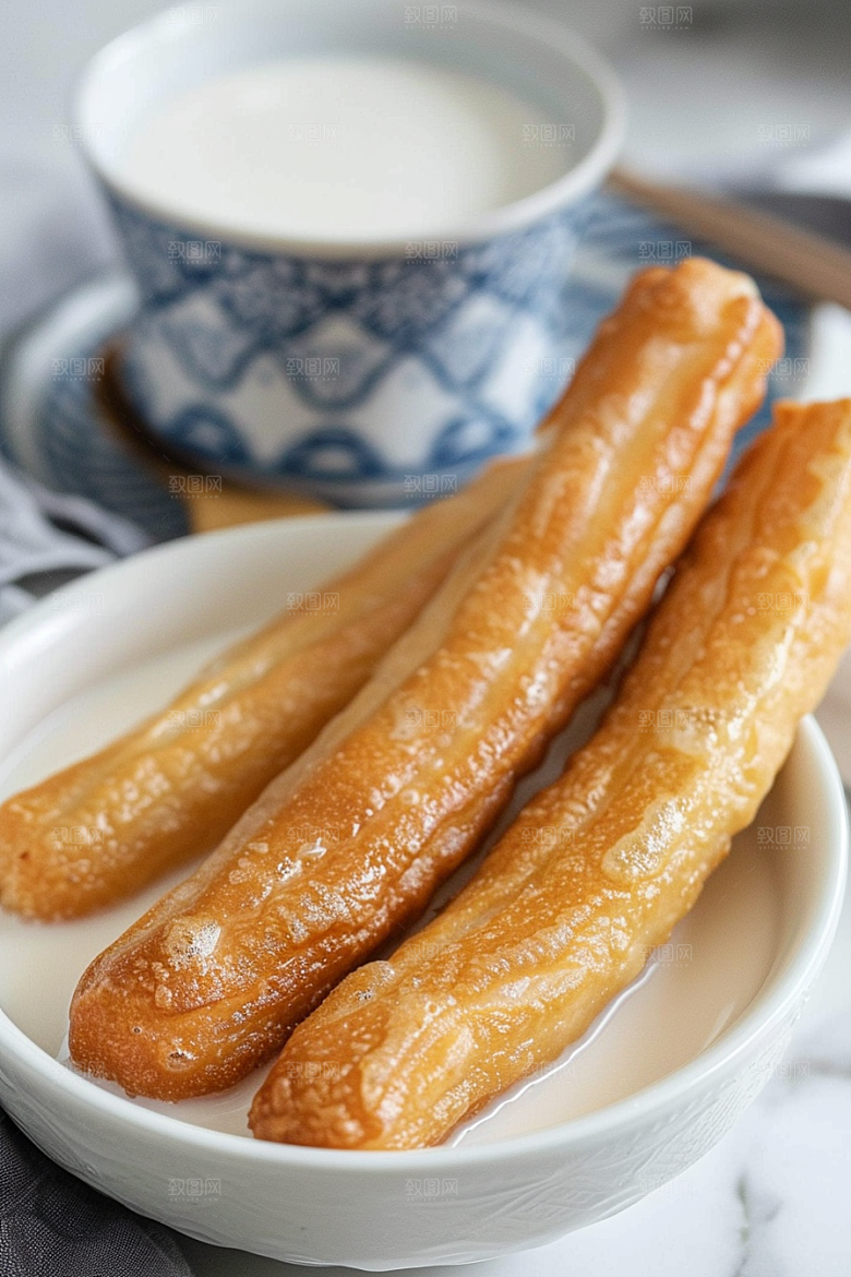 豆浆豆奶自然早餐摄影图