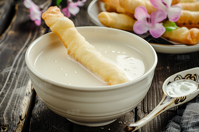 豆浆豆奶早饭自然摄影图