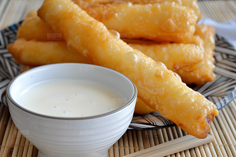 豆浆豆奶自然能量餐摄影图