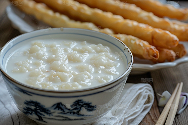 豆浆豆奶美食早餐摄影图
