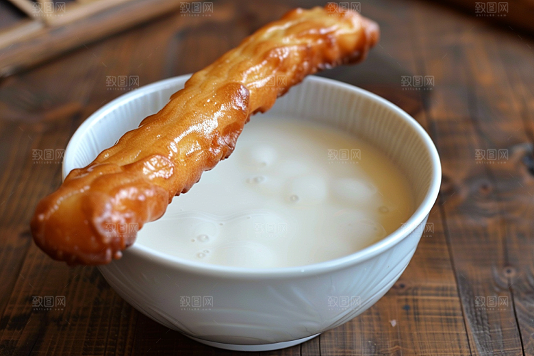 豆浆豆奶谷物能量餐摄影图