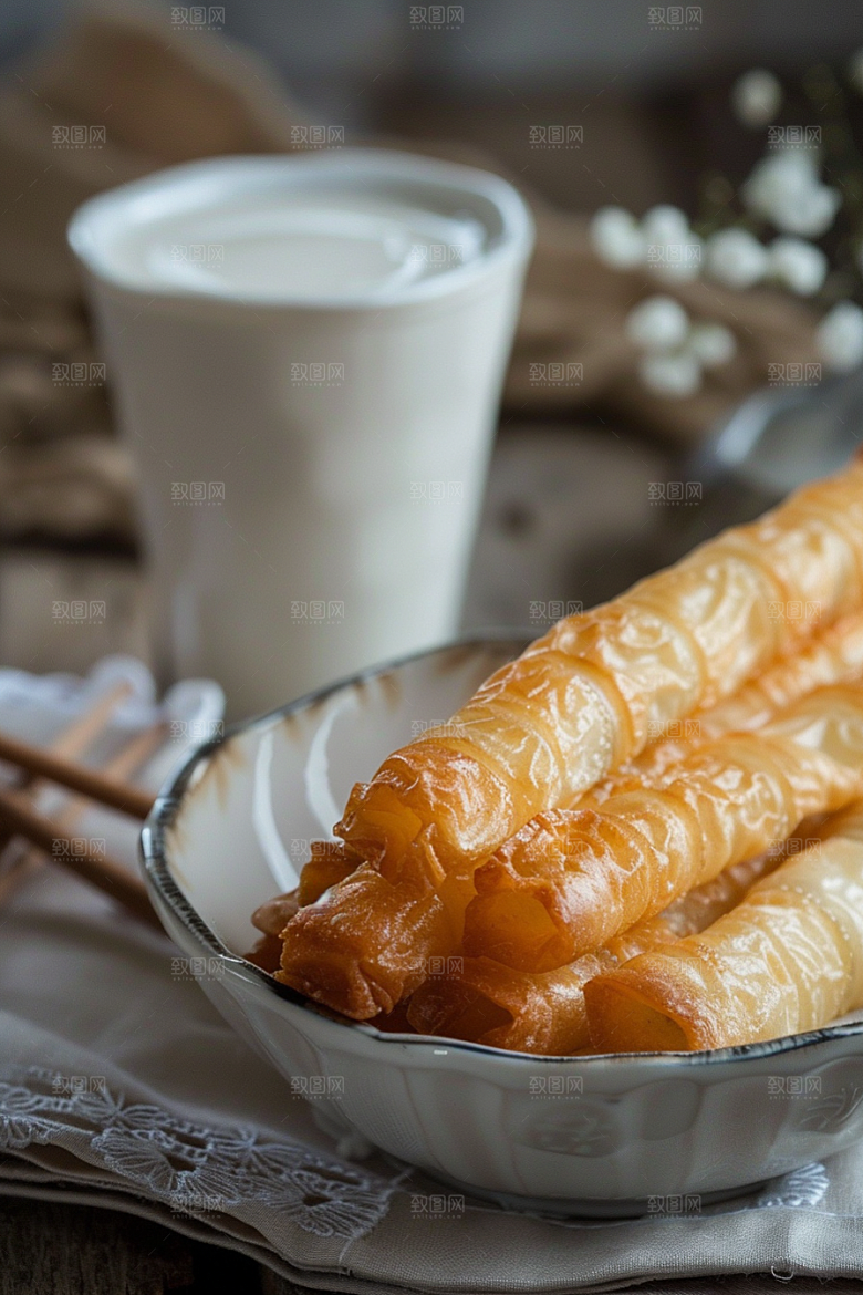 豆浆豆奶玻璃瓶饮品摄影图