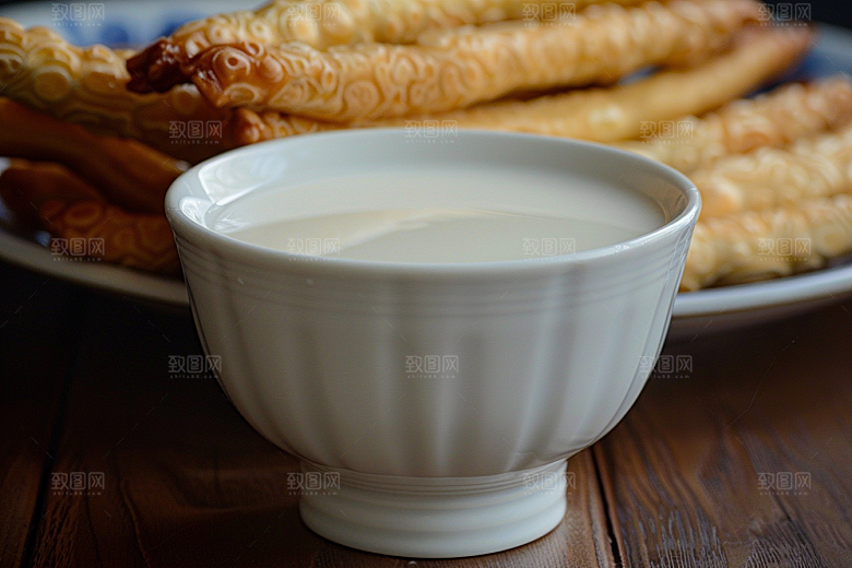 豆浆豆奶日系饮料摄影图