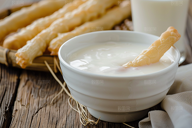 豆浆豆奶早饭日系摄影图