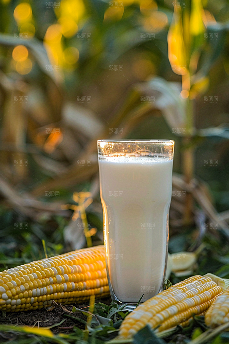 豆浆豆奶日系谷物摄影图