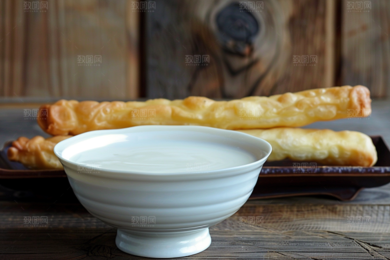 豆浆豆奶早饭高清摄影图
