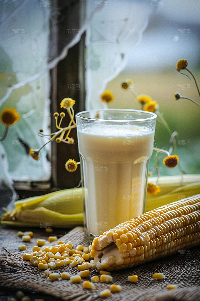 豆浆豆奶美食自然摄影图