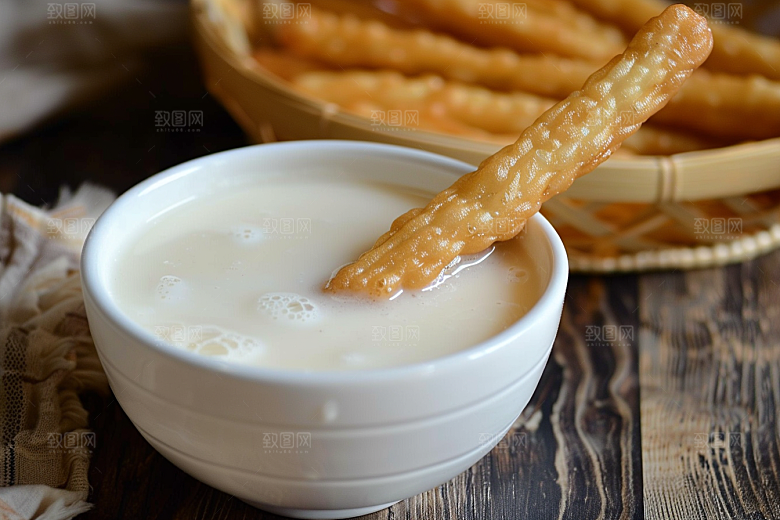 豆浆豆奶早饭日系摄影图