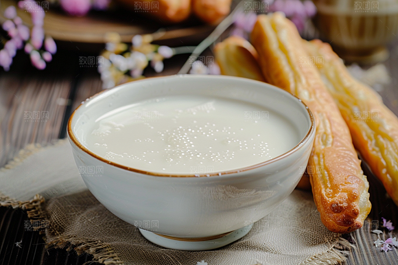 豆浆豆奶饮料日系摄影图