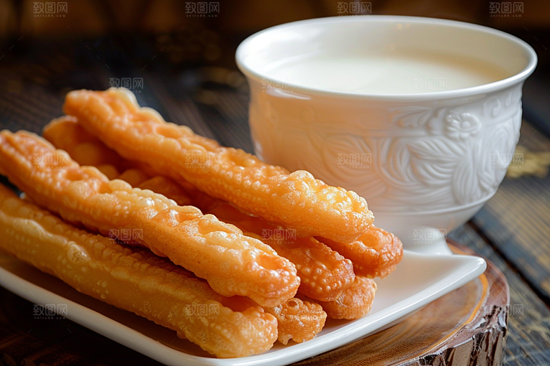 豆浆豆奶美食早饭摄影图