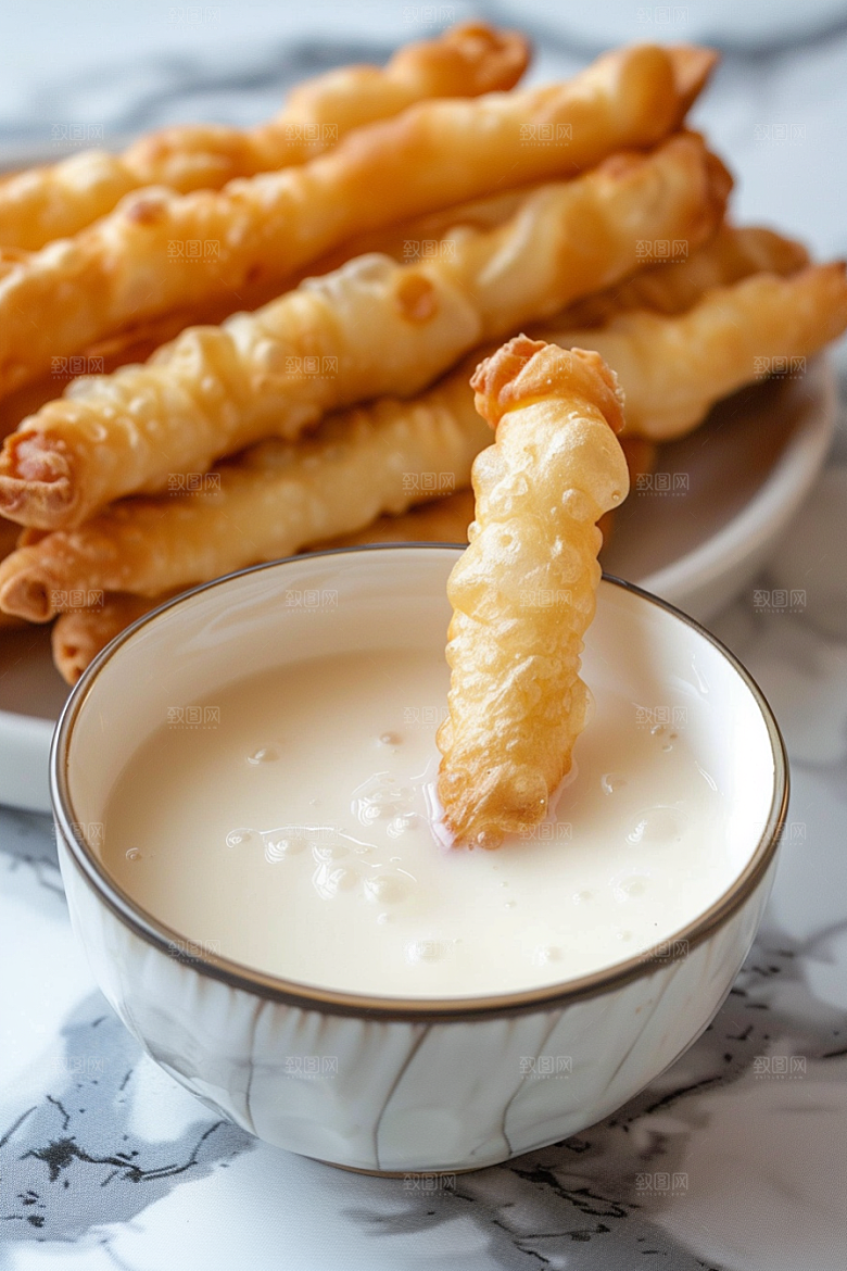 豆浆豆奶自然能量餐摄影图