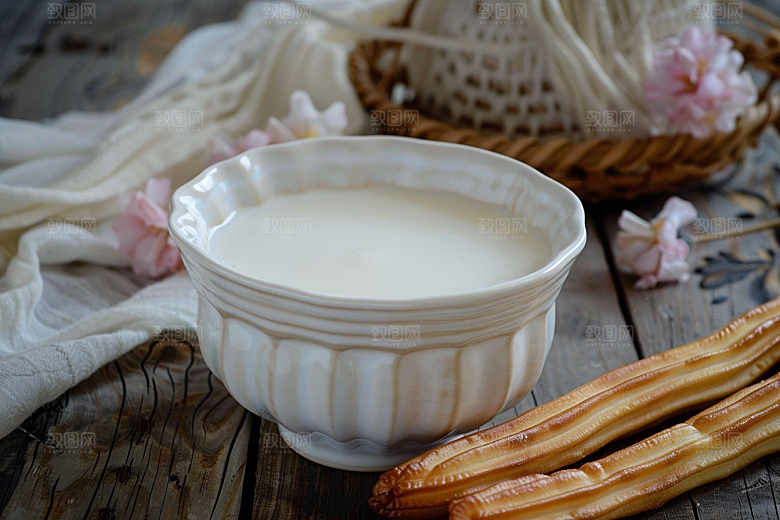 豆浆豆奶饮料牛奶摄影图