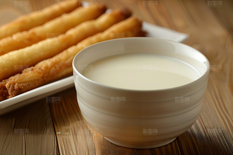 豆浆豆奶饮料早餐摄影图