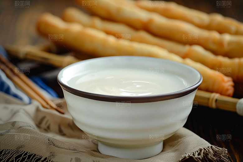 豆浆豆奶奶瓶美食摄影图